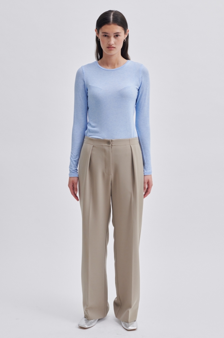 Fique Wide Trousers 6123 Roasted Cashew