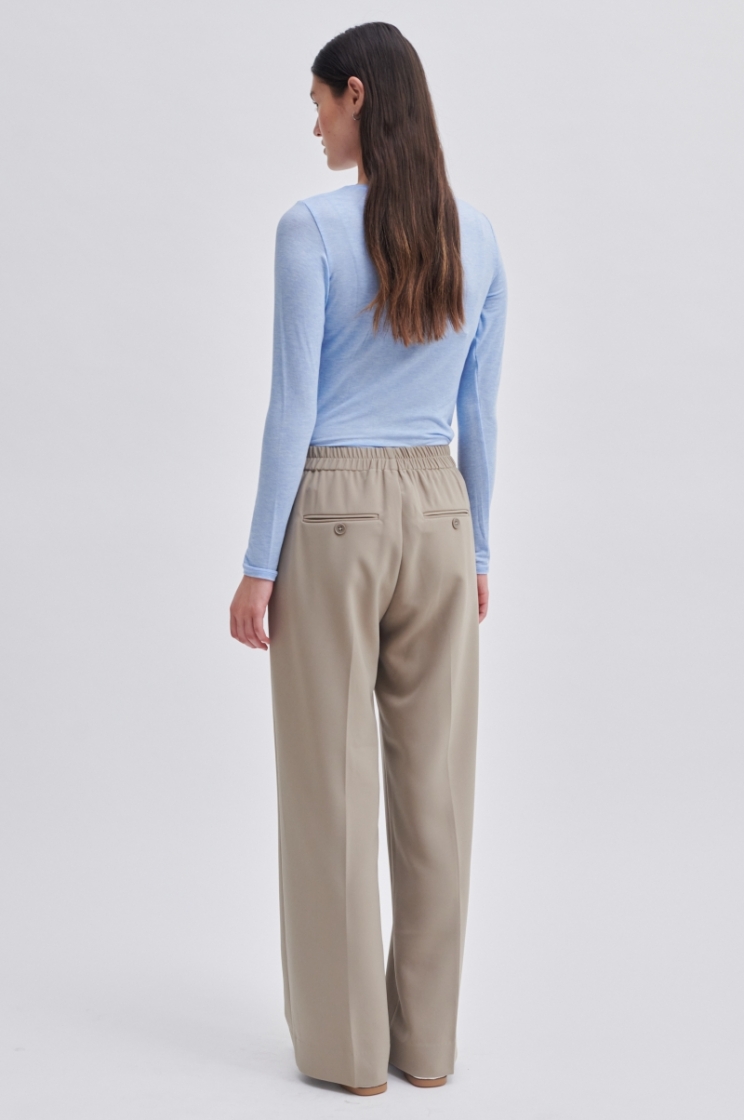 Fique Wide Trousers 6123 Roasted Cashew